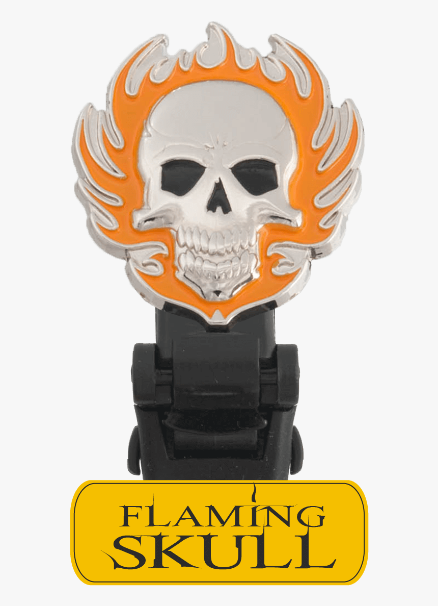 Flaming Skull Clip - Orange, HD Png Download