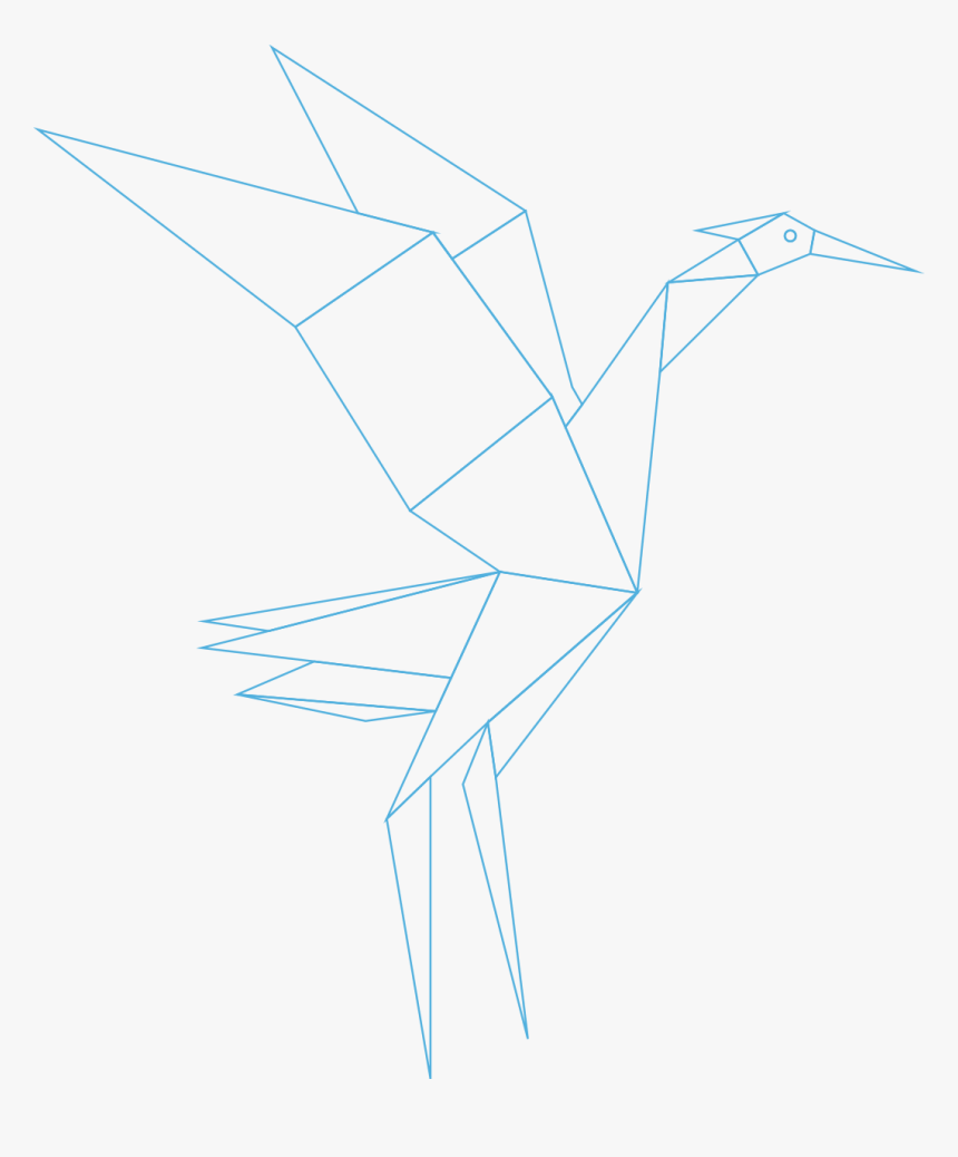 Crane Transp Slider - Origami Paper, HD Png Download
