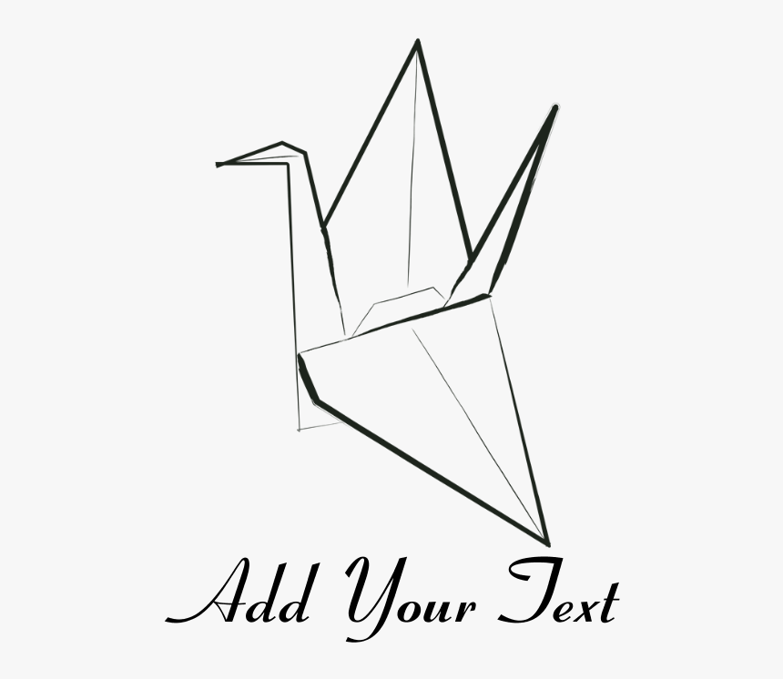 Origami Crane Mousepad - Line Art, HD Png Download
