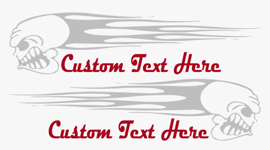 Motorcycle Flaming Skull Fs2 Gas Tank Decals Design - Motorcycle Skull Gas Tank Cool Decals, HD Png Download