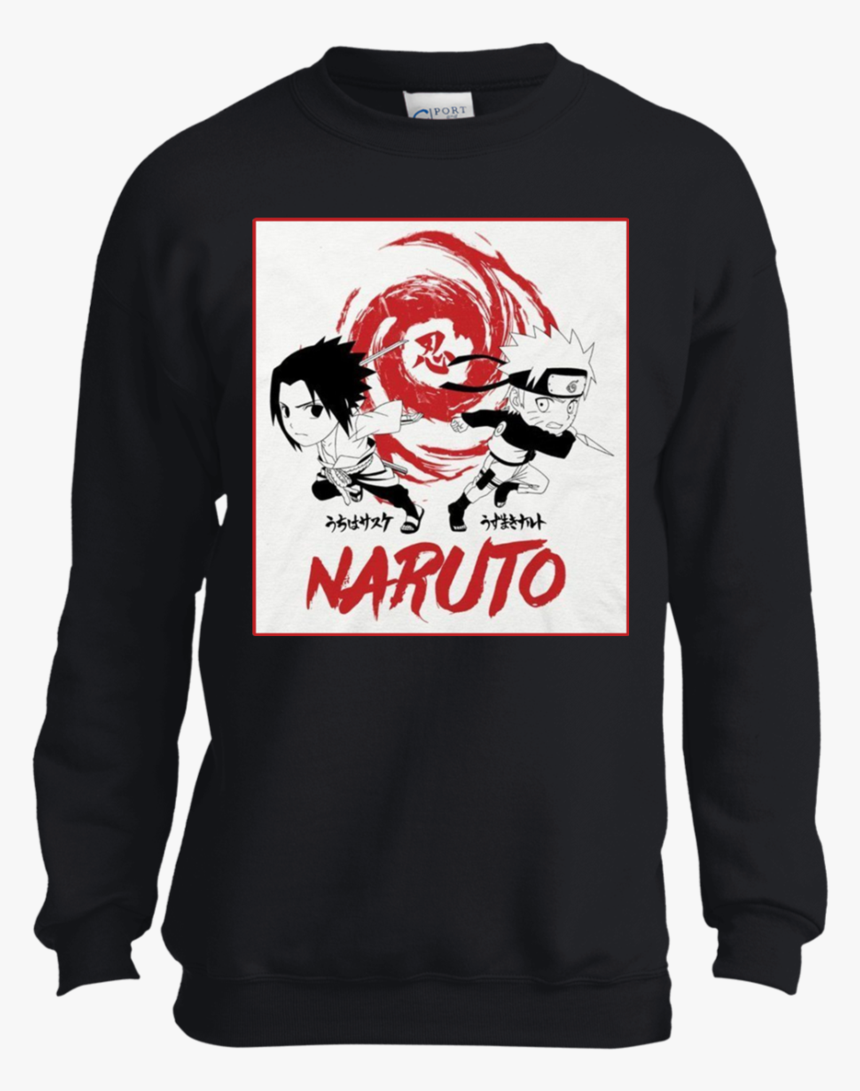 Naruto Shippuden Shinobi Chibi Youth Ls Shirt/sweatshirt/hoodie - T-shirt, HD Png Download