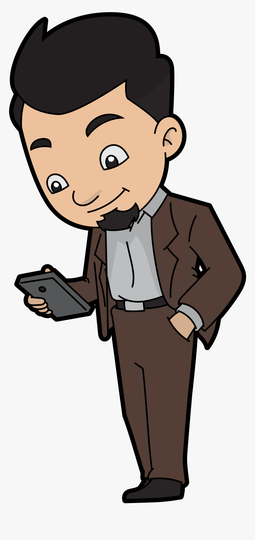 Person Reading A Message, HD Png Download