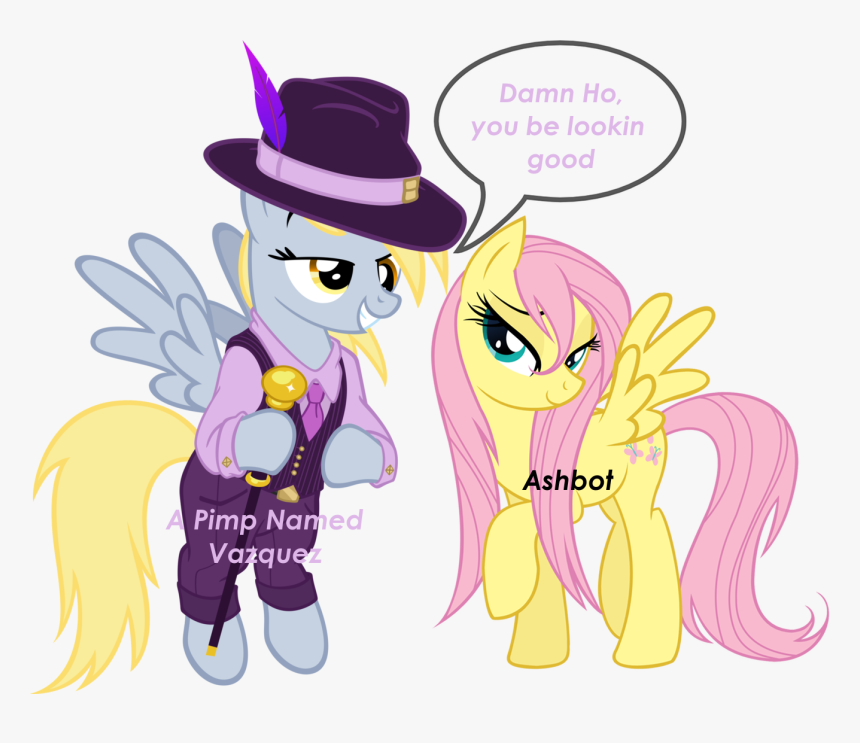 Damn Ho, You Be Lookin Good Ashbot Pimp Nanmec Vazqu - My Little Pony Wet Fluttershy, HD Png Download