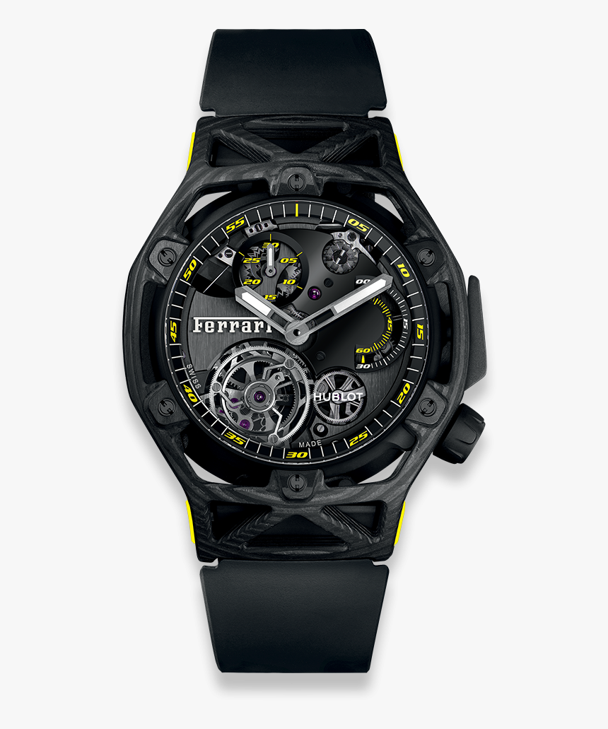 Novelties Techframe Ferrari Tourbillon Chronograph - Iwc Top Gun Ceratanium, HD Png Download