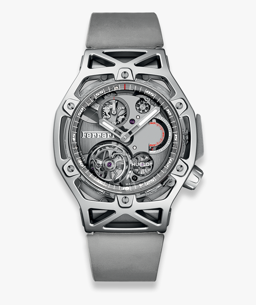 Novelties Techframe Ferrari Tourbillon Chronograph - Hublot Techframe Ferrari Watch, HD Png Download