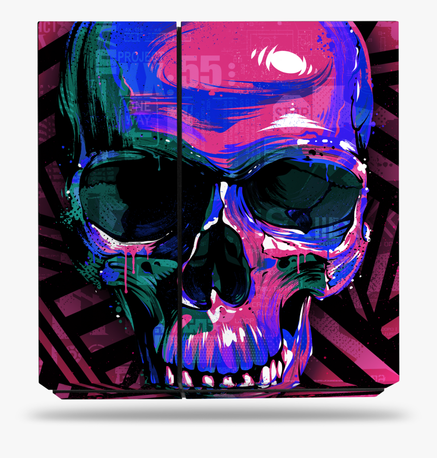 Sony Ps4 Pink Cyber Skull Skin 
 Class Lazyload Lazyload, HD Png Download