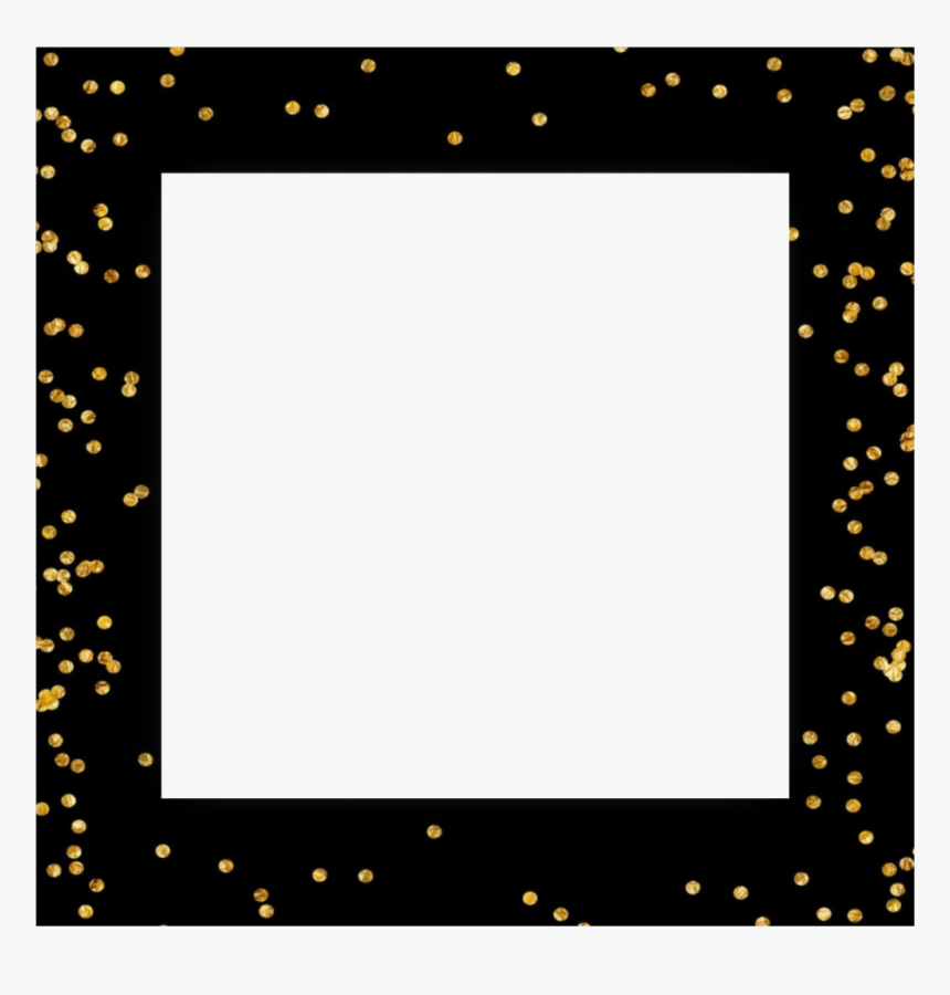 #frame #gold #sparkly #template #instagram - Picture Frame, HD Png Download