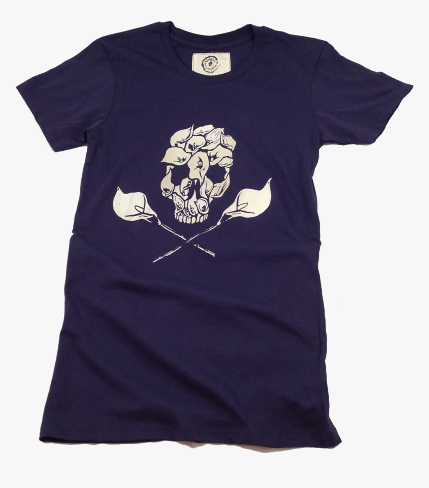 0024 Wcfblue Lily Calla Skull - Active Shirt, HD Png Download
