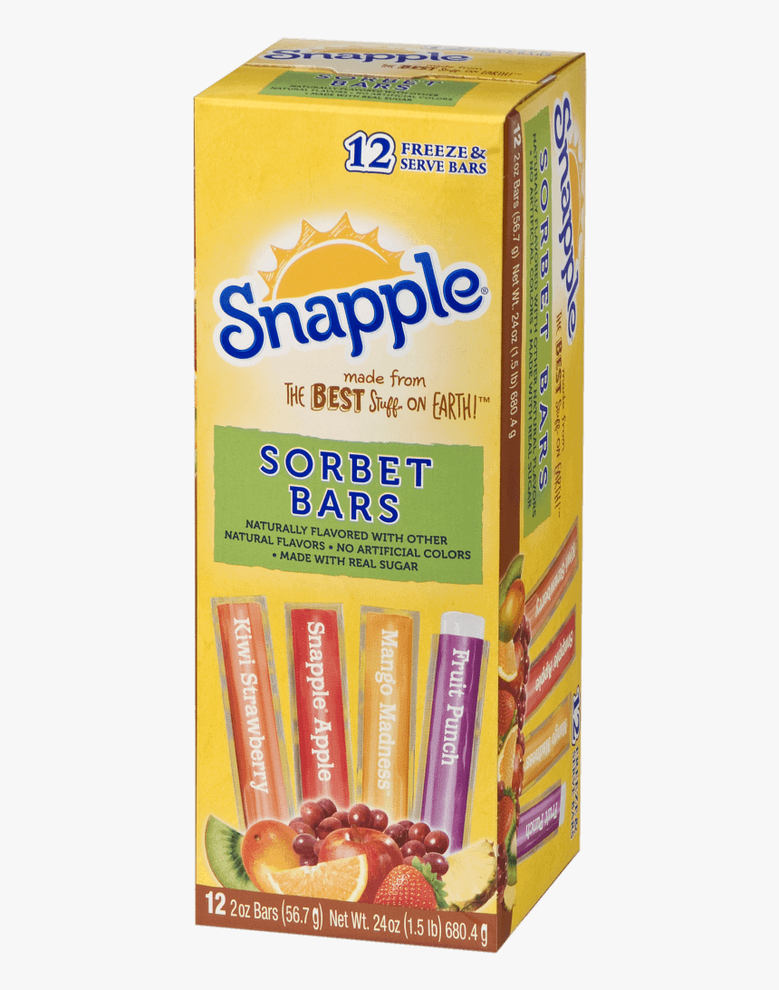 Snapple Sorbet Bars - Chocolate, HD Png Download