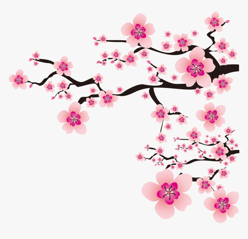 Cherry Blossom Vector Transparent , Png Download - 卡通 梅花 Png, Png Download
