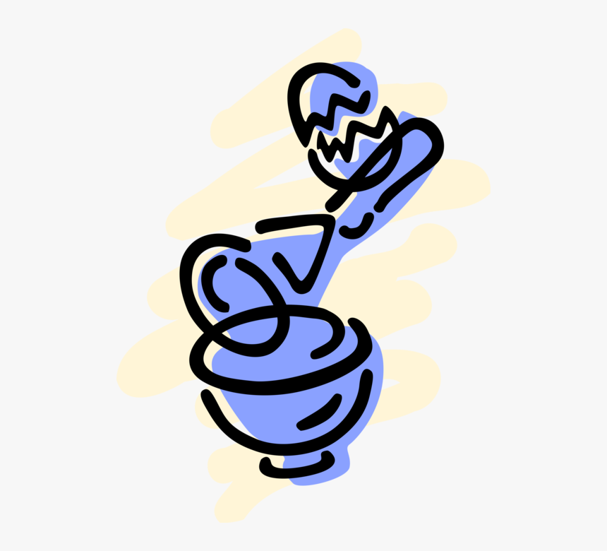 Vector Illustration Of Kitchen Mixing Bowl With Wisk, HD Png Download