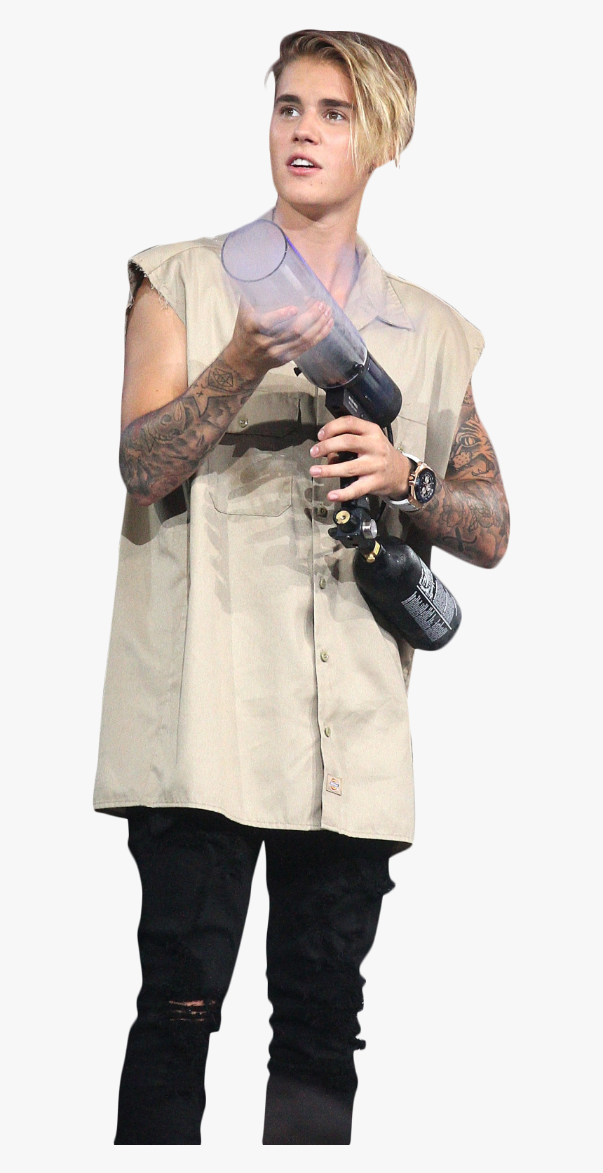Justin Bieber Holding Gas Canone Png Image Justin Bieber Caroon, Transparent Png , Transparent