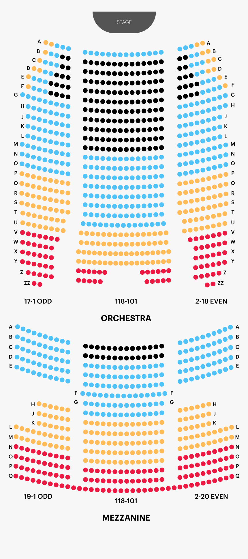 August Wilson Theatre Seating Chart Map, HD Png Download