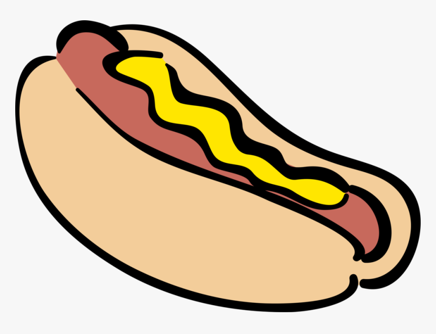 Vector Illustration Of Cooked Hot Dog Or Hotdog Frankfurter - Cooked Hotdog Clipart, HD Png Download