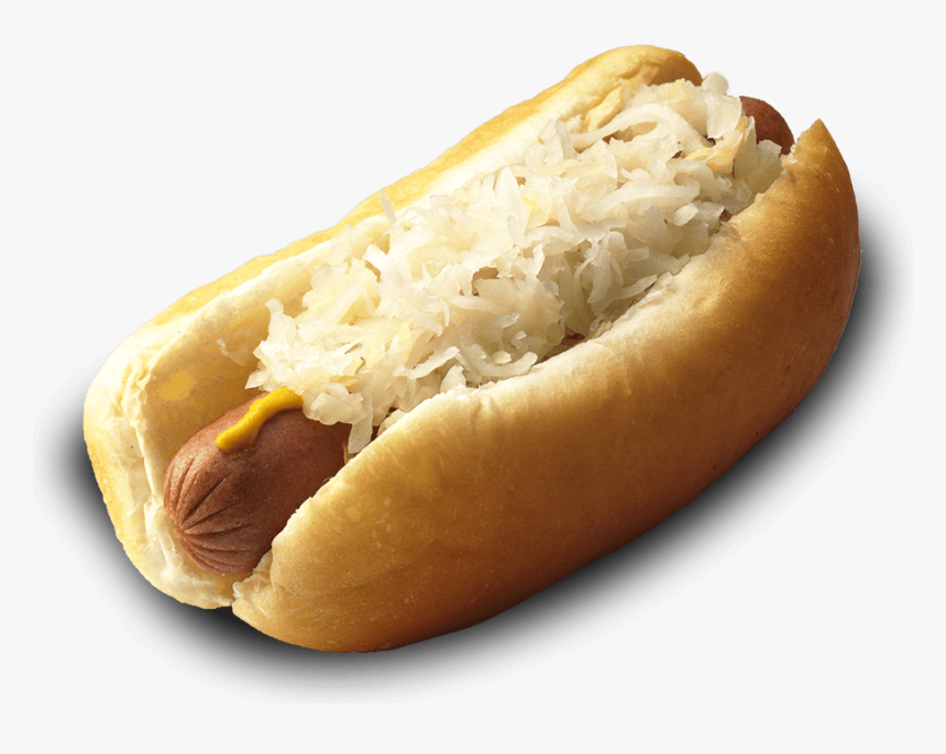 Sauerkraut Mustard Hot Dog, HD Png Download