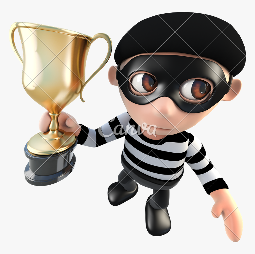 Clip Art Cartoon Trophy - Funny Shopping Basket, HD Png Download