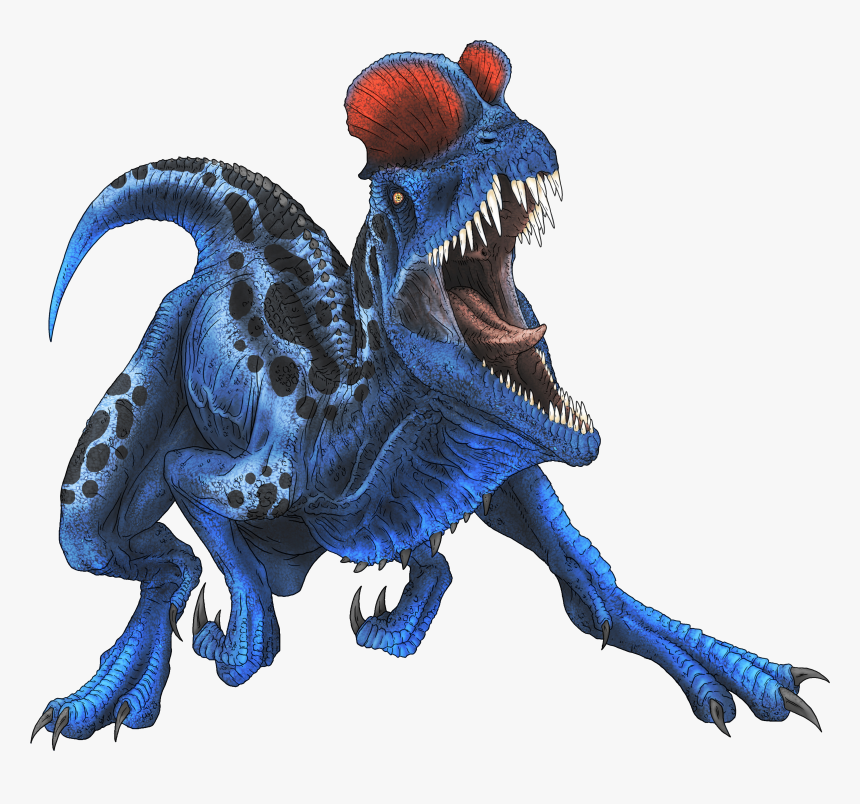 Blue Dilophosaurus, HD Png Download