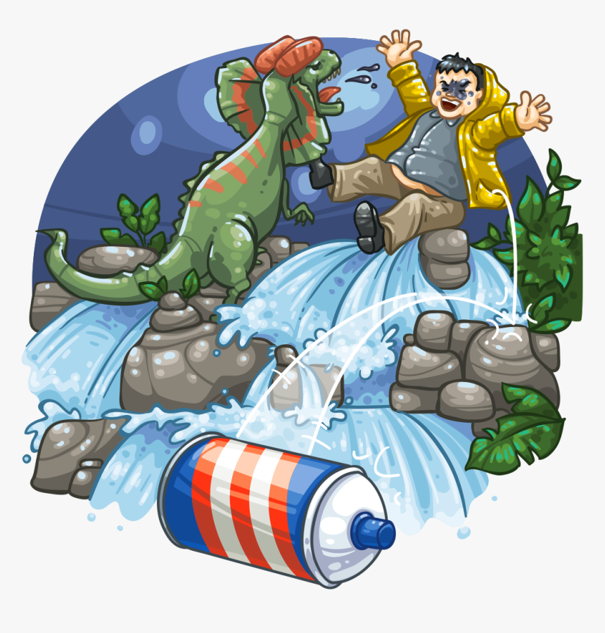 Transparent Dilophosaurus Png - Dilophosaurus Attack, Png Download