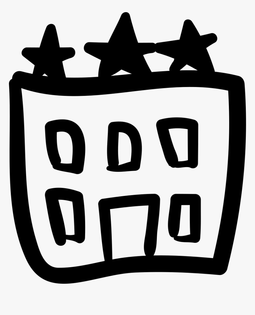 Hotel Three Stars Building Hand Drawn Outline - Icon Hand Drawn Buildings Png, Transparent Png