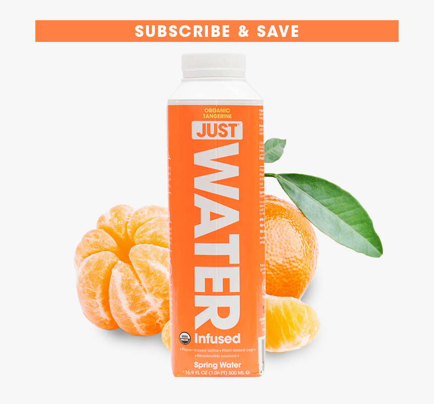 Organic Tangerine - 24 Pack - Just Water - Just Water - Tetra Pak Just Water, HD Png Download