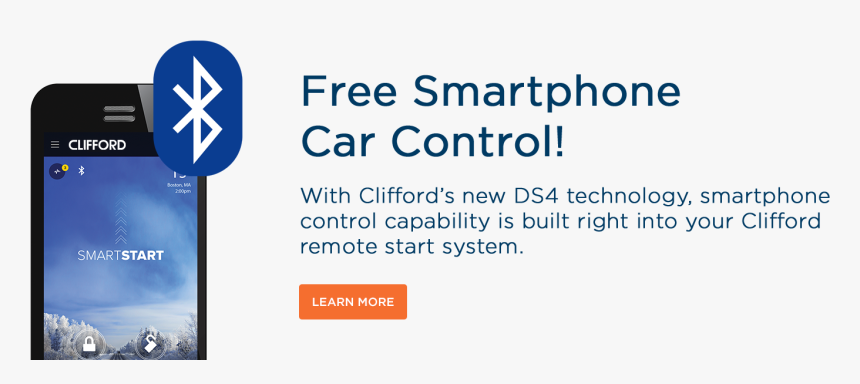 Free Smartphone Car Control With Clifford S New Ds4 - Bluetooth, HD Png Download