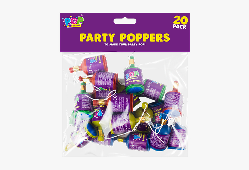 Party Poppers - 20 Pack - Birthday Candle, HD Png Download