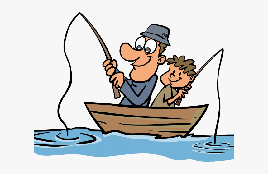 Fisherman Clipart Fishing Village - Father And Son Fishing, HD Png Download