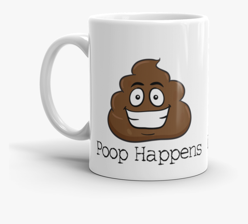 Poop Happens Poop Emoji Ceramic Mug - Mug, HD Png Download