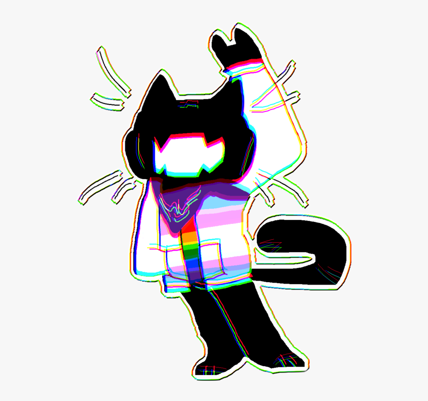 A Drawing Of Monstercat With Trans And Gay Pride Clothing - Graphic Design, HD Png Download
