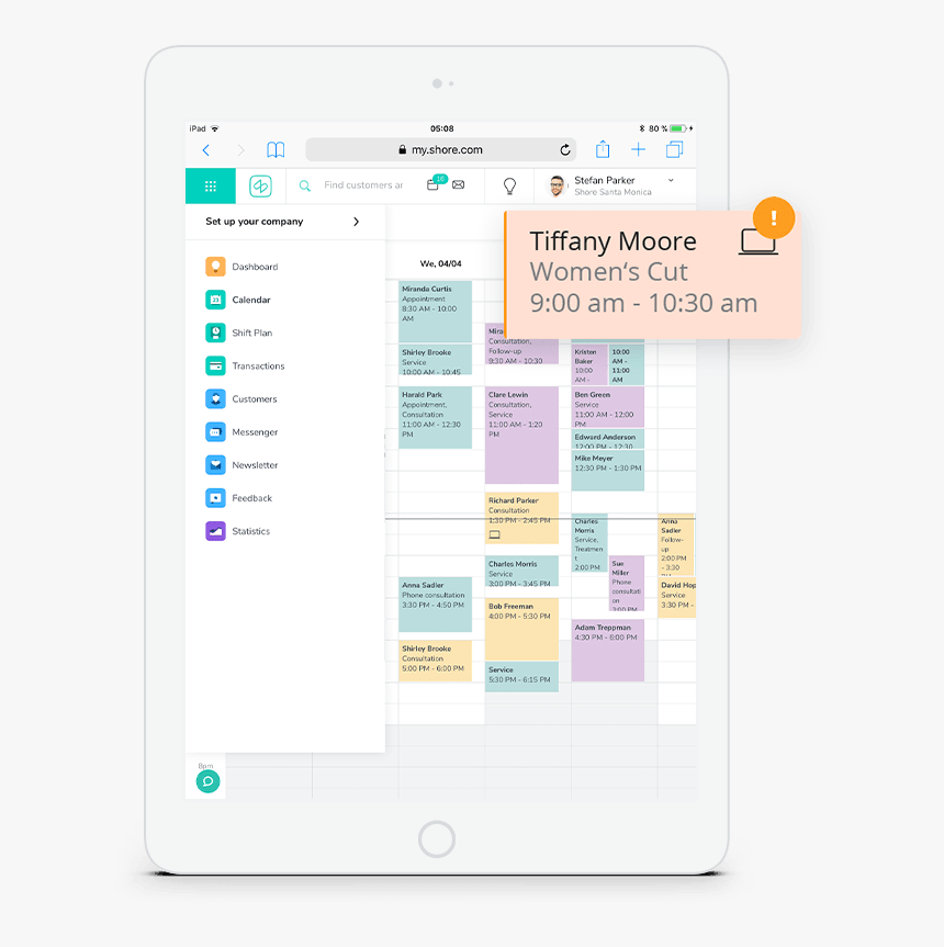 Features Overview Tablet - Agenda De Trabajo De Un Restaurante, HD Png Download