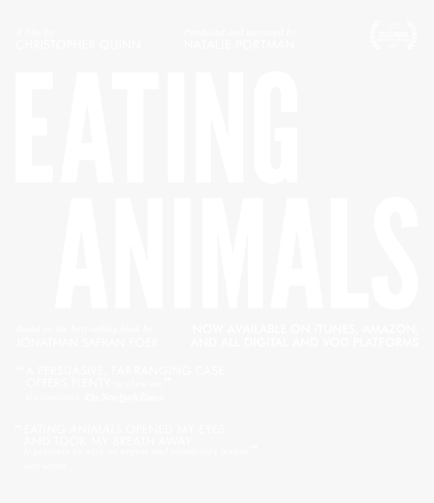 Title Treatment - Quotes From Eating Animals Documentary, HD Png Download