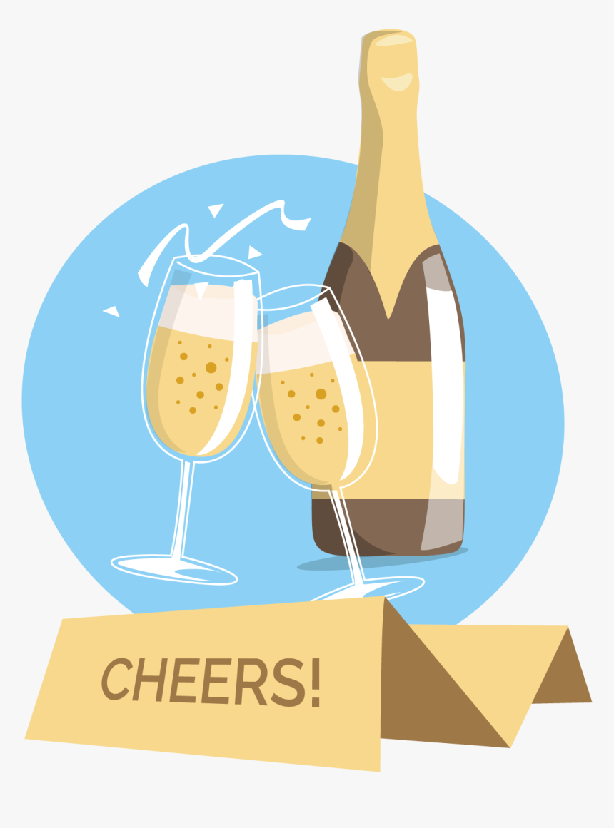 Transparent Wine Vector Png - Champagne, Png Download