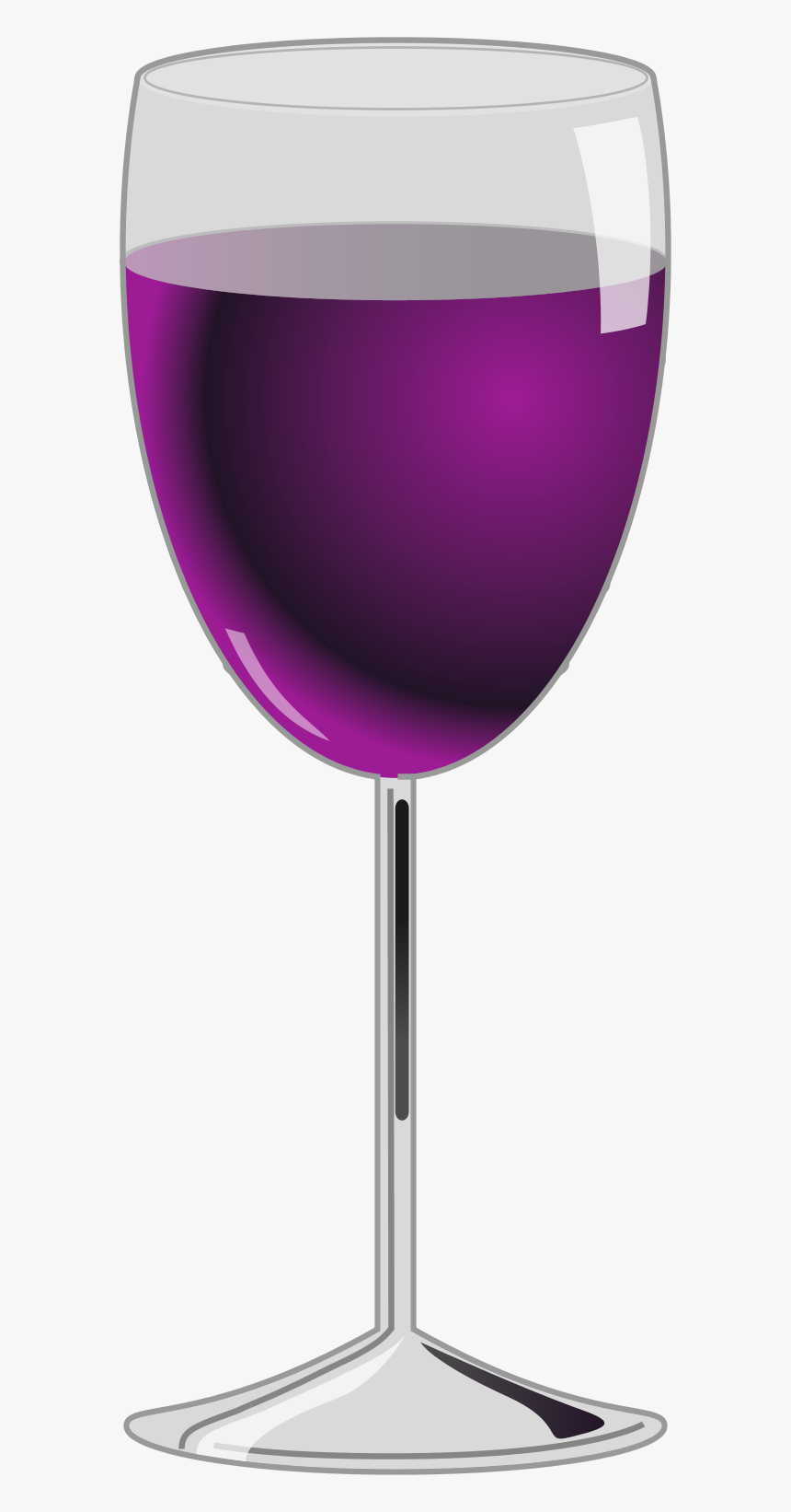 Purple Wine Clip Art - Purple Wine Glass Png, Transparent Png