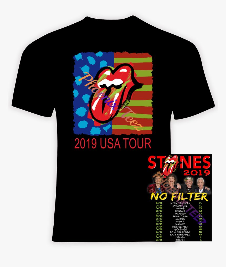 Rolling Stones 2019 No Filter - Rolling Stones 2019 Tour Shirts, HD Png Download