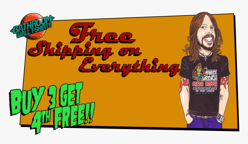 Foo Fighters T Shirts Nirvana T Shirts Dave Grohl T - Cartoon, HD Png Download