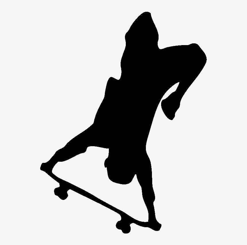 Skateboard Silhouette, HD Png Download