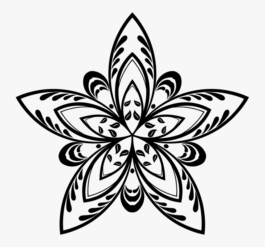 Transparent Sterne Clipart - Line Art Stars Clip Art, HD Png Download