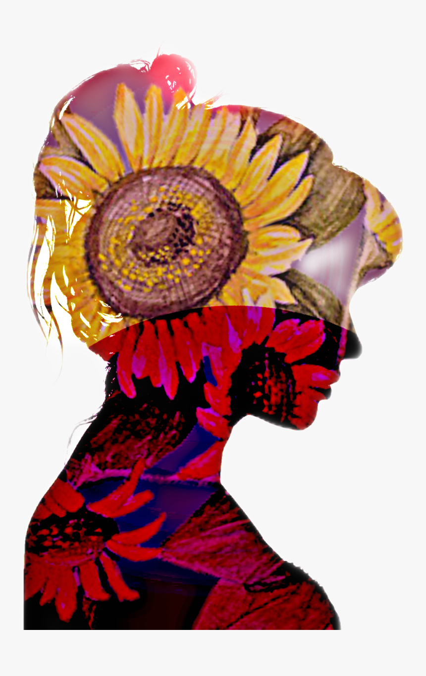 #silhouette #flowers #sticker - Artificial Flower, HD Png Download