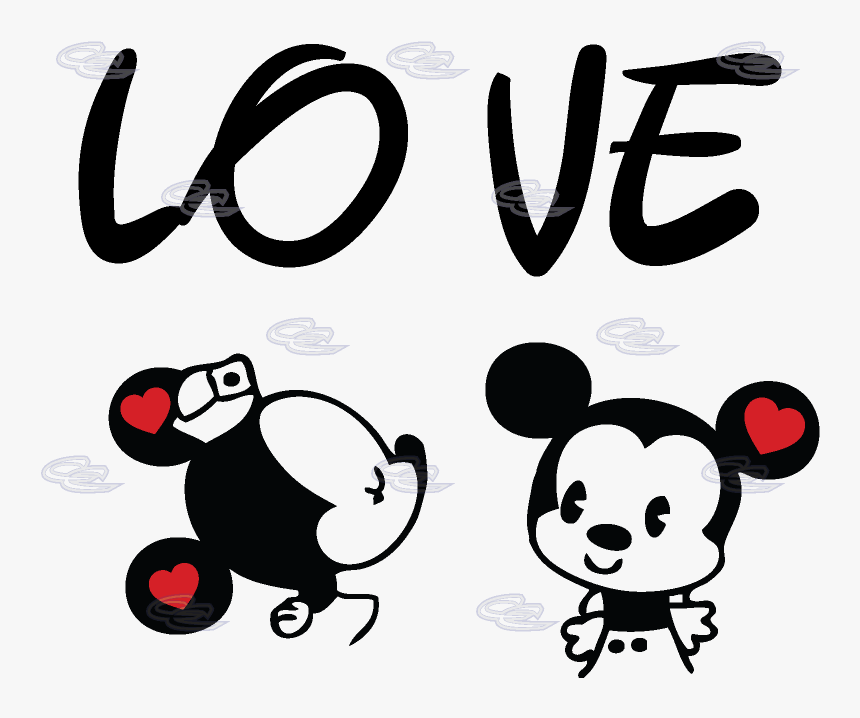 Mickey And Minnie Love Png - Love Mickey Y Minnie, Transparent Png