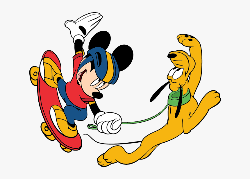 Mickey Mouse Skating Transparent, HD Png Download