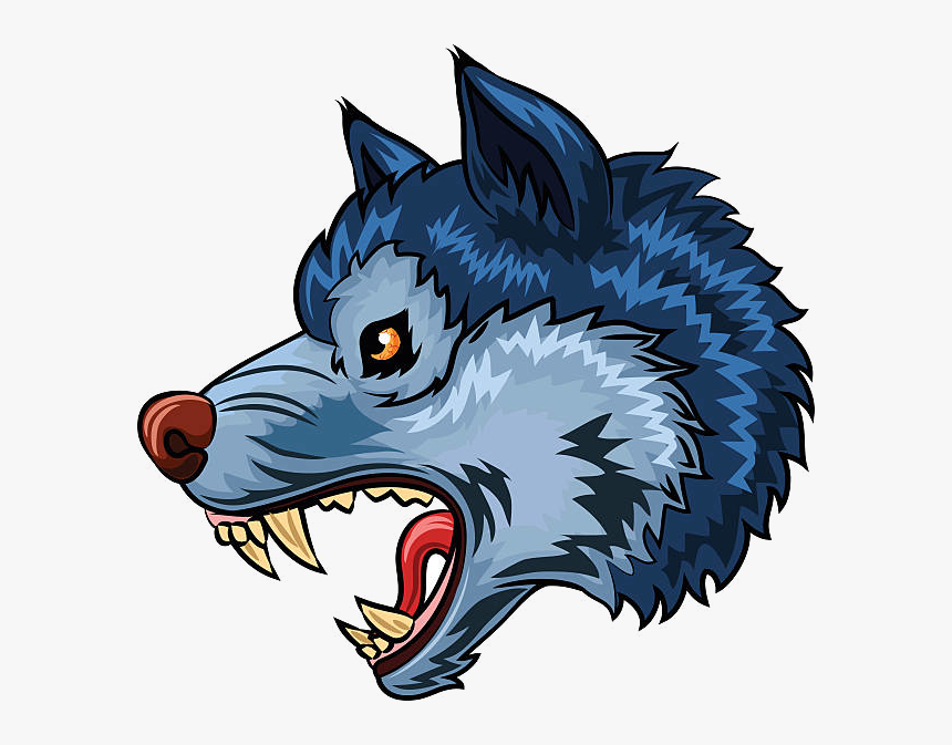 Mouth Clipart Wolf Graphics Illustrations Free On Transparent - Growling Wolf Cartoon, HD Png Download