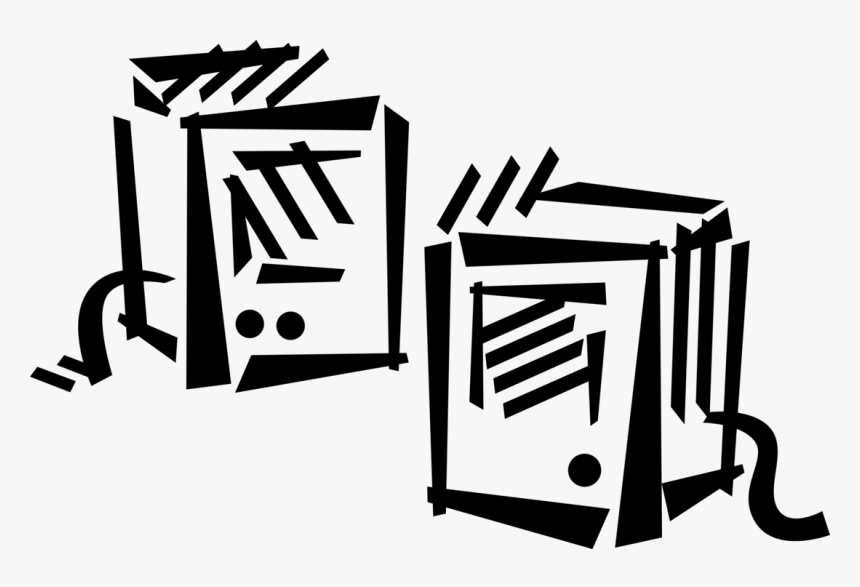 Vector Illustration Of Audio Entertainment Stereo Speaker, HD Png Download