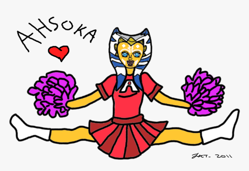 Ahsoka Cheerleader Doodle By Djklink20009 On Clipart - Ahsoka Cheerleader, HD Png Download