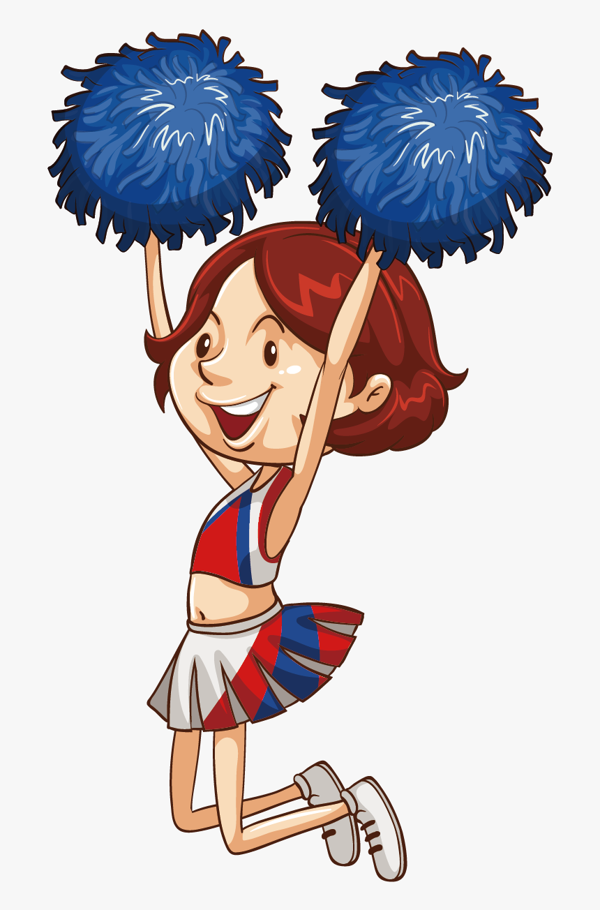 Cheerleader Clipart Split - Illustration, HD Png Download