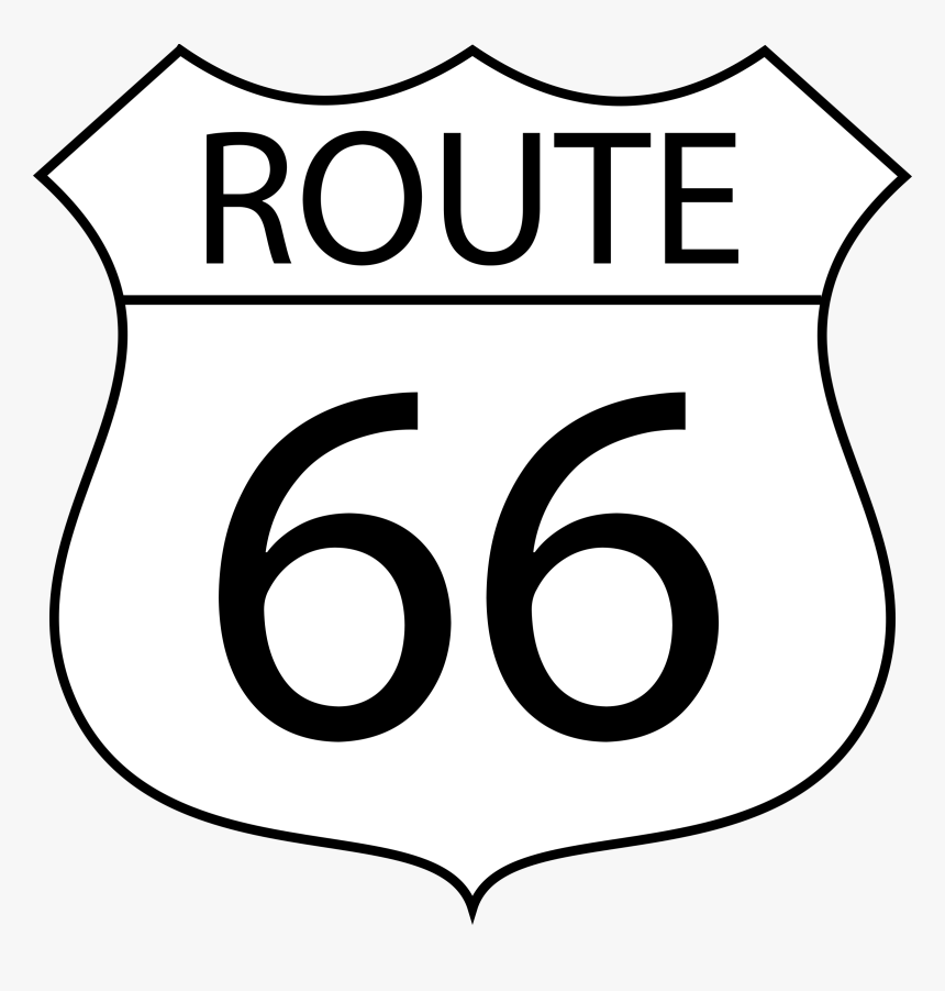 Route 66 Sign - Cartoon Route 66 Sign, HD Png Download