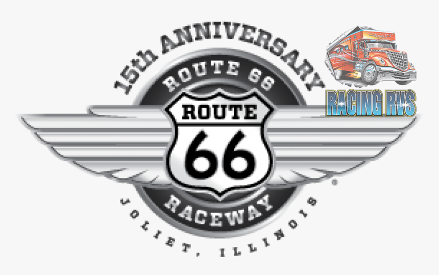 Racing Rvs At Route 66 Raceway - Route 66 Raceway Logo, HD Png Download