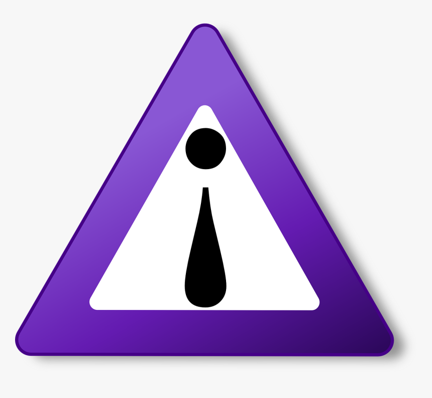 Attention Sign Purple, HD Png Download