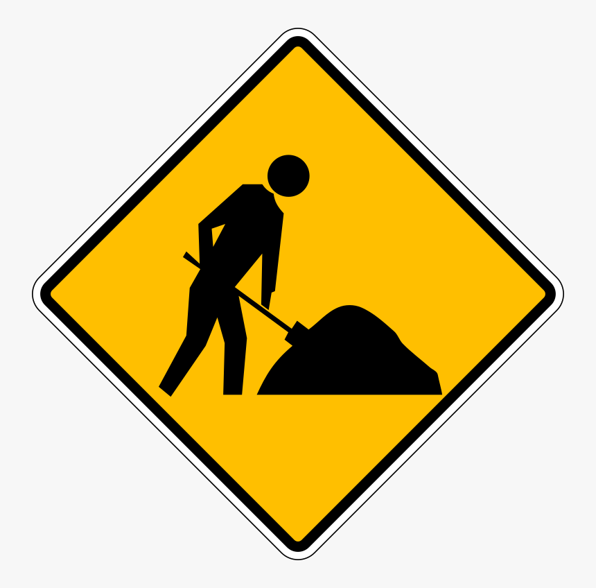 Road Works Sign Australia, HD Png Download