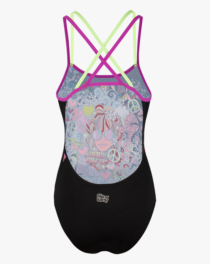 Diamondize Double Crossback Swimsuit Women Black Green, HD Png Download