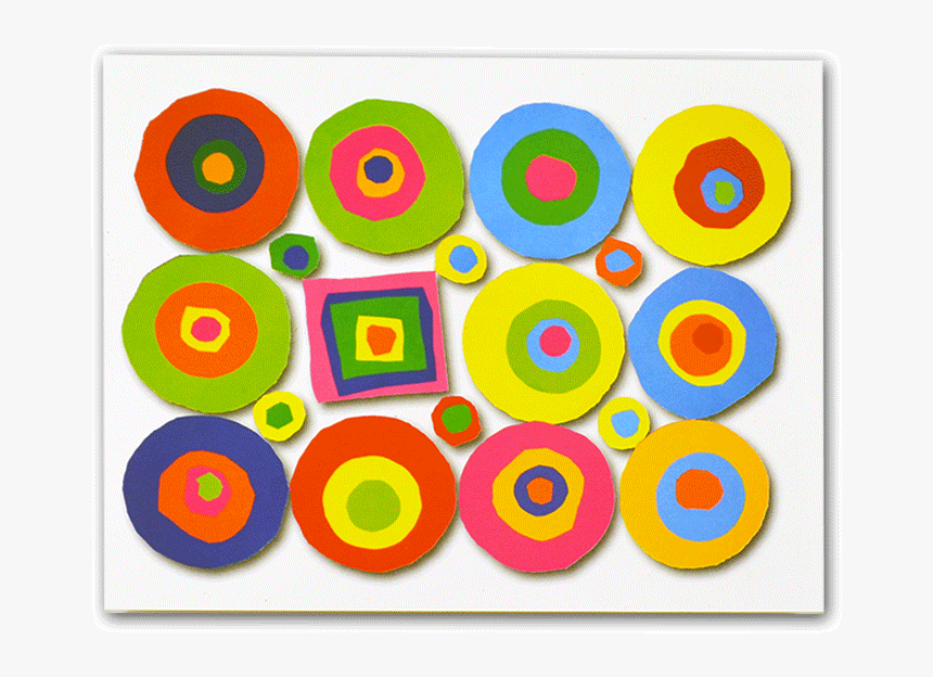 Notecard With Circles And Square Design - Circle, HD Png Download